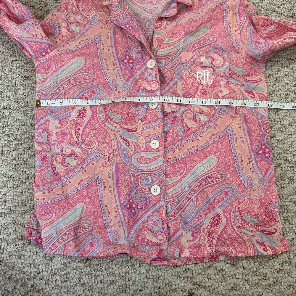 Ralph Lauren Pink Paisley Women's Top - Picture 8 of 9